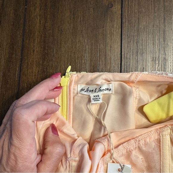 🌸 For Love & Lemons Pastel Lace Maxi Dress XXS – NWT - Picture 11 of 16